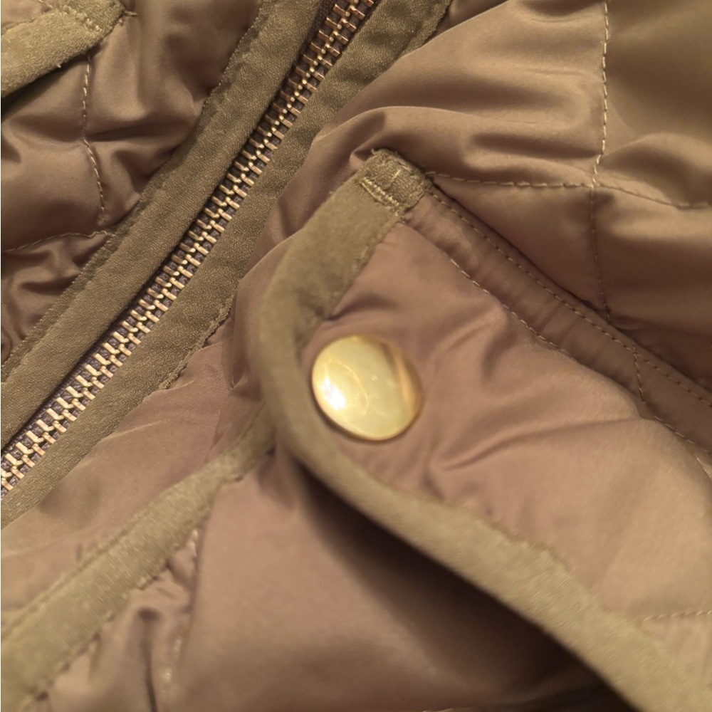 J.Crew Quilted Excursion Vest Olive Green Women’s XS - Picture 13 of 15